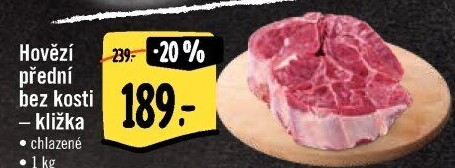 Hovězí přední bez kosti - kližka