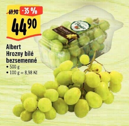 Hrozny bílé bezsemenné Albert
