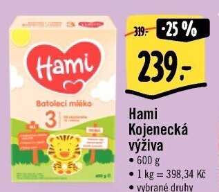 Kojenecká výživa Hami