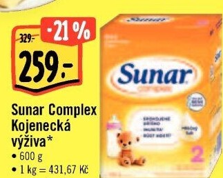 Kojenecká výživa Sunar Complex