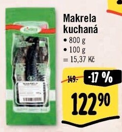 Makrela kuchaná mražená Kimbex