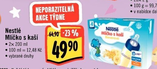 Mlíčko s kaší Nestlé