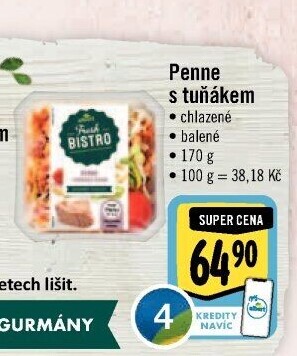 Penne s tuňákem Albert Fresh Bistro