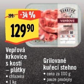 Vepřová krkovice s kostí Albert
