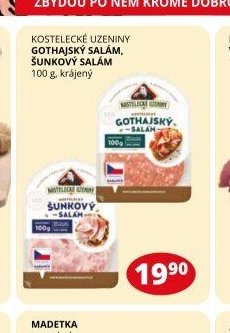 KOSTELECKÉ UZENINY GOTHAJSKÝ SALÁM, ŠUNKOVÝ SALÁM