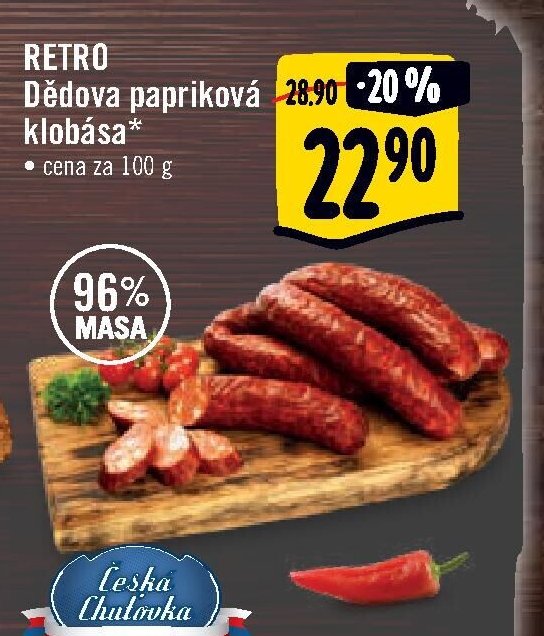 Retro Dědova papriková klobása