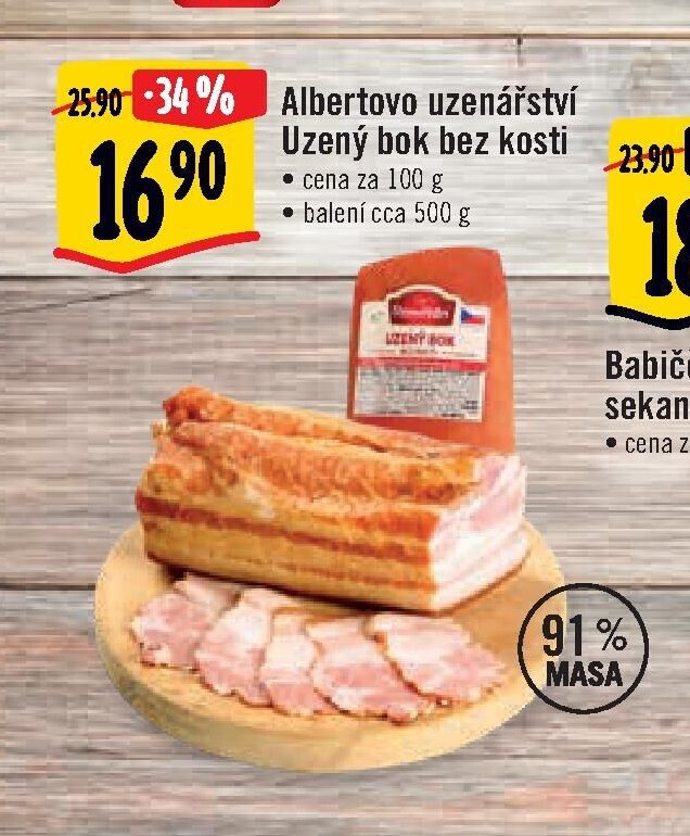 Albertovo uzenářství Uzený bok bez kosti