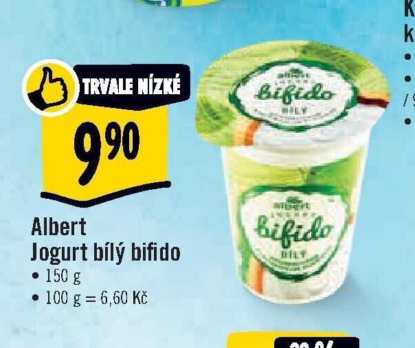 Albert Jogurt bílý bifido