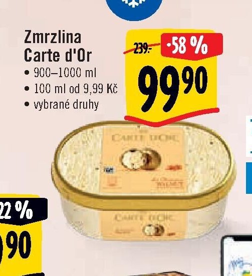 Zmrzlina Carte d'Or
