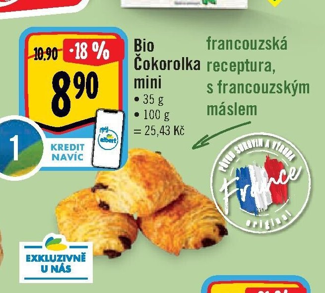 Bio Čokorolka mini s francouzským máslem