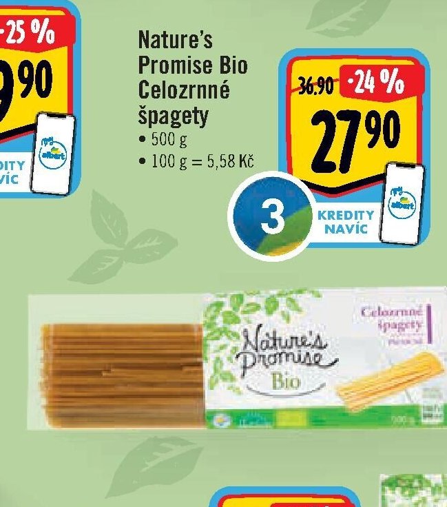 Nature's Promise Bio Celozrnné špagety