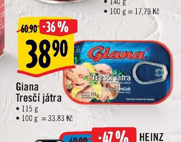 Giana Tresčí játra