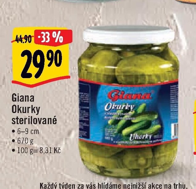 Giana Okurky sterilované