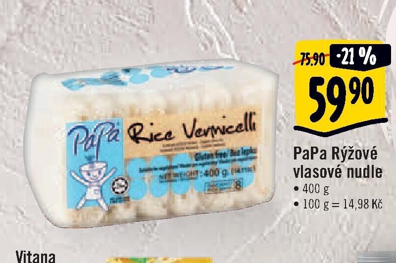 Papa Rýžové vlasové nudle