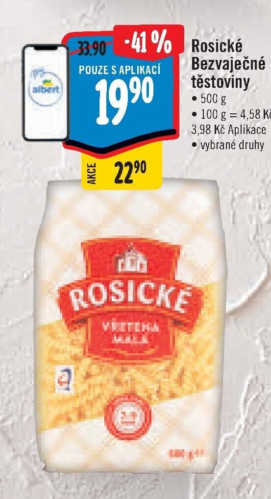 Rosické Bezvaječné těstoviny