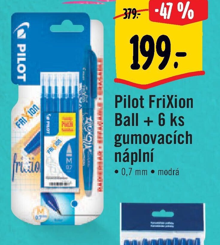 Pilot FriXion Ball + 6 ks gumovacích náplní