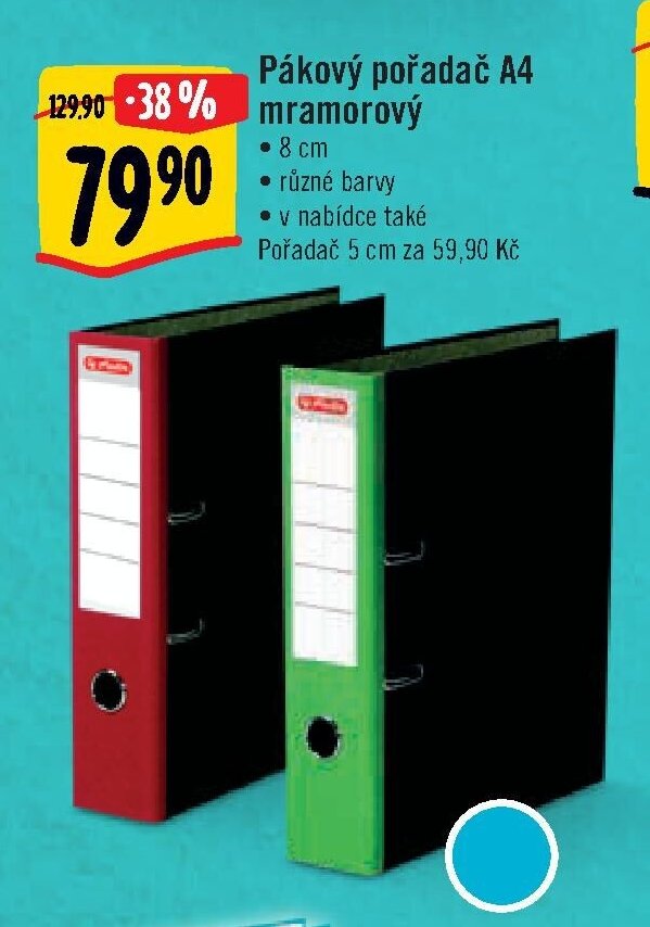 Pákový pořadač A4 mramorový