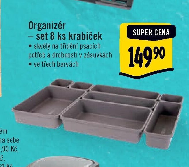 Organizér set 8 ks krabiček