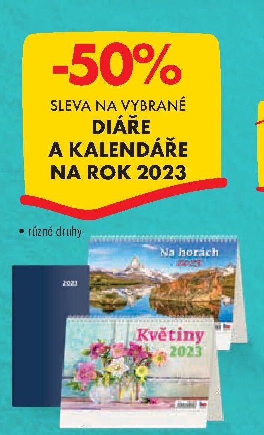 Diáře a kalendáře na rok 2023