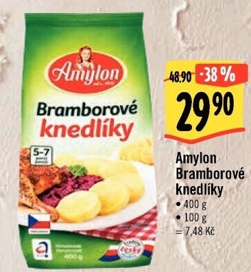 Bramborové knedlíky v prášku Amylon