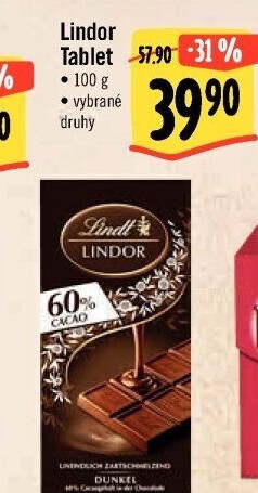 Čokoláda Lindor Lindt