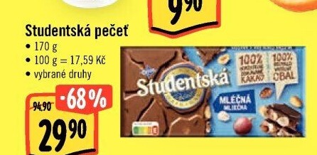 Čokoláda Studentská pečeť Orion