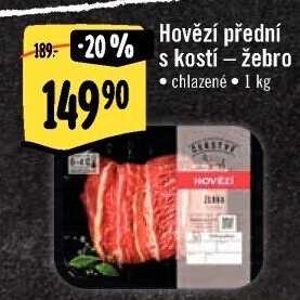 Hovězí přední s kostí - žebro Albert
