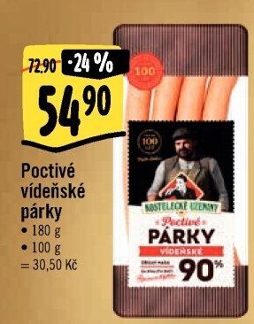 Párky vídeňské poctivé Kostelecké uzeniny