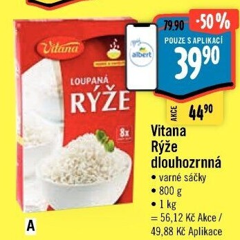 Rýže dlouhozrnná Vitana