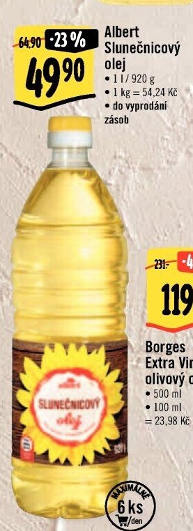 Slunečnicový olej Albert