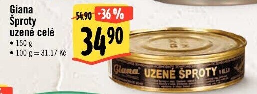 Šproty uzené v oleji Giana