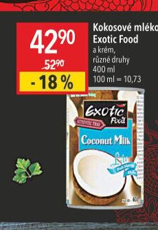 Kokosové mléko Exotic Food