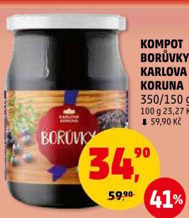 Kompot borůvky Karlova Koruna