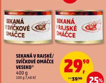 Sekaná v rajské omáčce Veseko