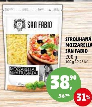 Sýr Mozzarella strouhaná San Fabio