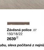 Závěsná police .07 - Jysk akcniletaky.com