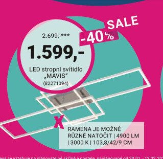 LED stropní svítidlo MAVIS - Möbelix akcniletaky.com