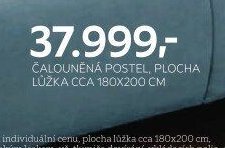 ČALOUNĚNÁ POSTEL, PLOCHA LŮŽKA CCA 180X200 CM