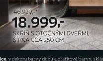 SKŘÍŇ S OTOČNÝMI DVEŘMI, ŠÍŘKA CCA 250 CM