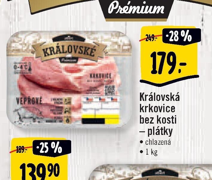 Královské krkovice bez kosti – plátky