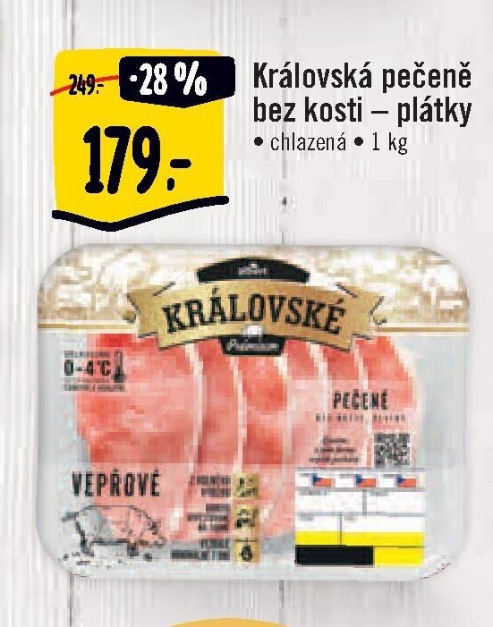 Královská pečeně bez kosti – plátky