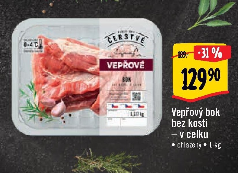 Vepřový bok bez kosti – v celku