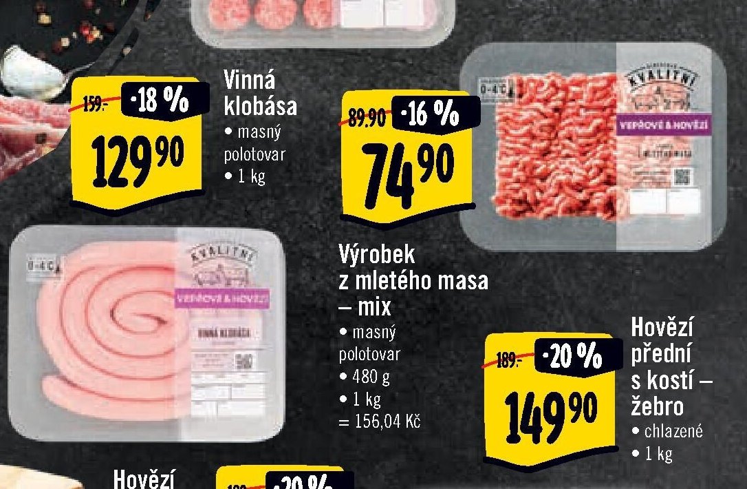 Výrobek z mletého masa – mix