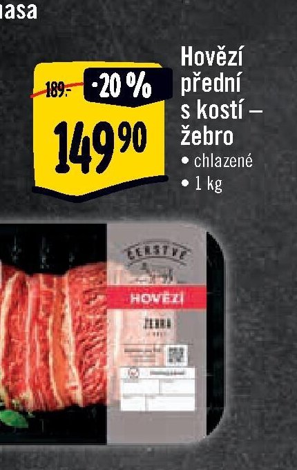 Hovězí přední s kostí – žebro
