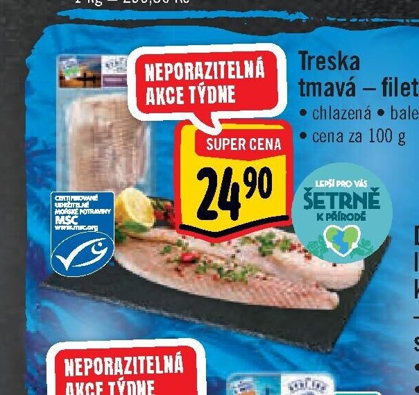 Treska tmavá – filet