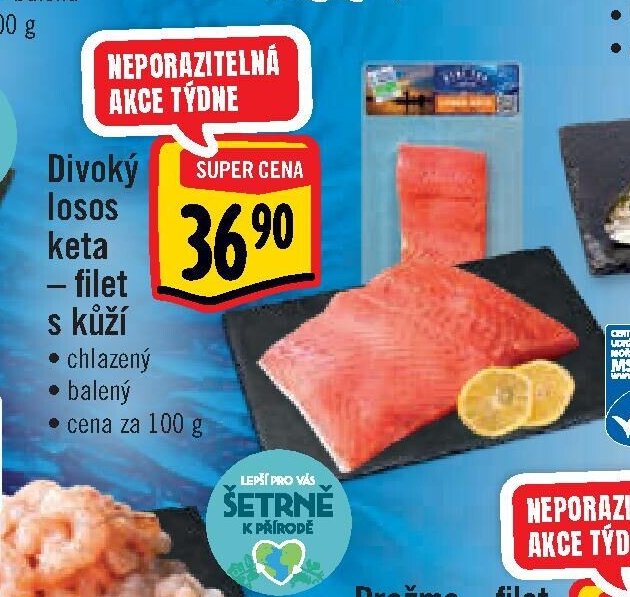 Divoký losos keta – filet s kůží