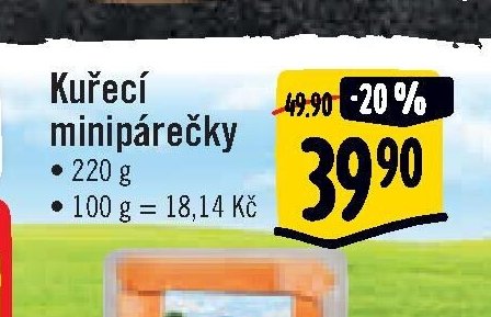 Kuřecí minipárečky