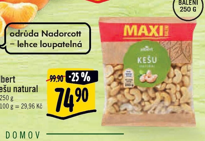 Albert Kešu natural 250 g
