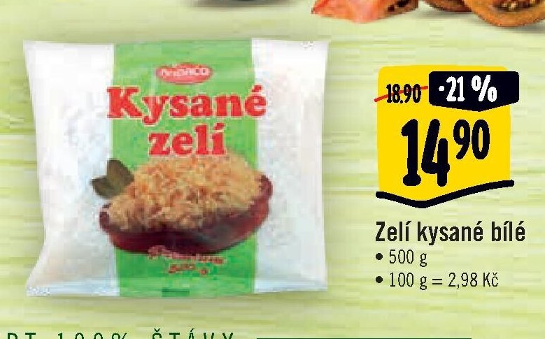 Zelí kysané bílé