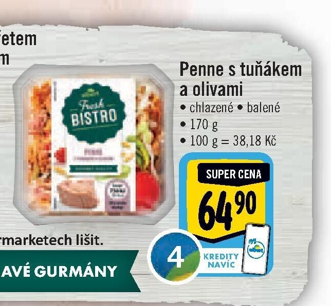 Penne s tuňákem a olivami